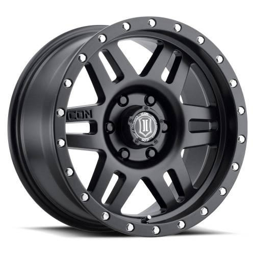 ICON Alloys - ICON ALLOYS SIX SPEED SAT BLK - 17 X 8.5 / 6 X 5.5 / 25MM / 5.75" BS - 1417858357SB