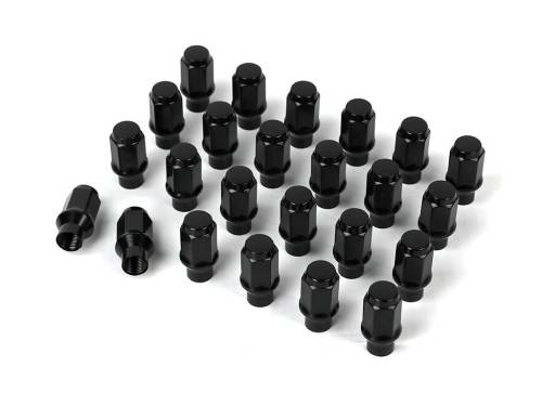 ICON Alloys - ICON ALLOYS LUG NUT KIT BLACK - 14 X 1.5 / 24 COUNT 6 POINT CUSTOM SHANK - 89141524B-ET