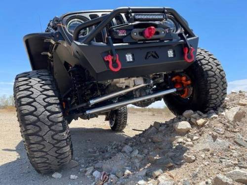 Apex Chassis - Apex Heavy Duty 2.5 Ton Tie Rod & Drag Link Assembly in Black Anodized Aluminum | 19-22 Jeep Gladiator JT 18-22 Jeep Wrangler JL. - KIT120-Dana30-YesFlip