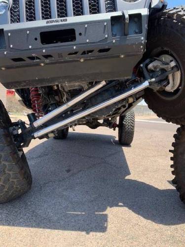 Apex Chassis - Apex Heavy Duty 2.5 Ton Tie Rod & Drag Link Assembly in Black Anodized Aluminum | 19-22 Jeep Gladiator JT 18-22 Jeep Wrangler JL. - KIT120-Dana44-YesFlip