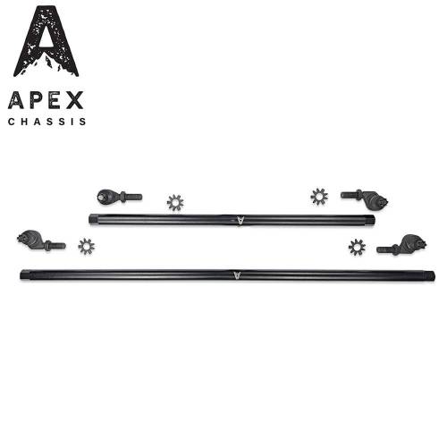 Apex Chassis - Apex Heavy Duty 1 Ton Tie Rod & Drag Link Assembly in Steel | 07-18 Jeep Wrangler JK JKU Rubicon Sahara Sport. - KIT145-NoFlip