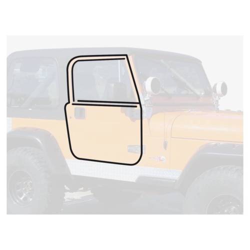 Crown Automotive Jeep Replacement - Crown Automotive Jeep Replacement Door Seal Master Kit 76-86 CJ-7, CJ-8 & 87-95 YJ Wrangler w/ Full Steel Doors - 55176222MK