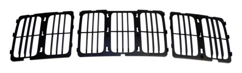 Crown Automotive Jeep Replacement - Crown Automotive Jeep Replacement Front Upper Grille for 2014-2016 Jeep WK Grand Cherokee w/ Louvered Grille; Includes 3 Grille Sections - 68143073AC