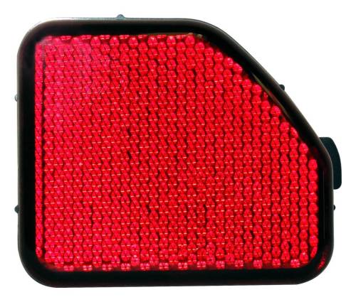 Crown Automotive Jeep Replacement - Crown Automotive Jeep Replacement Left Rear Fascia Reflector for 2018+ Jeep JL Wrangler; Red Plastic - 68281937AB