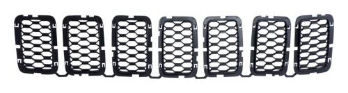 Crown Automotive Jeep Replacement - Crown Automotive Jeep Replacement Black Honeycomb Grille Insert Set - 68317863AA