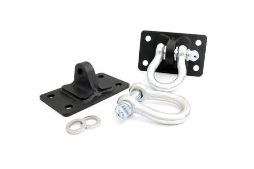 Rough Country - Rough Country D Ring Shackles and Mounts - Stubby Winch Bumpers - Jeep Wrangler JK (07-18) - 1046