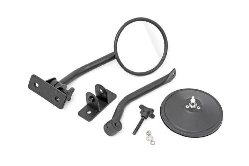 Rough Country - Rough Country Round Trail Mirror - Jeep Wrangler JK/Wrangler Unlimited (2007-2018) - 10519A