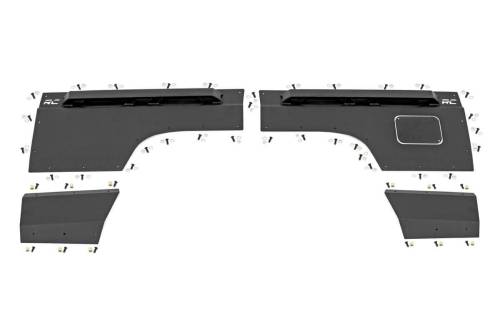 Rough Country - Rough Country Fender & Quarter Panel Armor - Rear - Combo - Jeep Cherokee XJ (84-96) - 10578