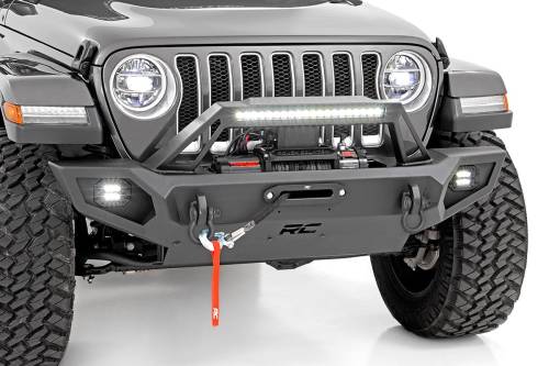 Rough Country - Rough Country Front Winch Bumper - Jeep Gladiator JT/Wrangler 4xe/Wrangler JK/Wrangler JL - 10585