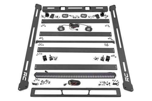 Rough Country - Rough Country Roof Rack - Black Series Lights - Jeep Wrangler JK (2007-2018) - 10615