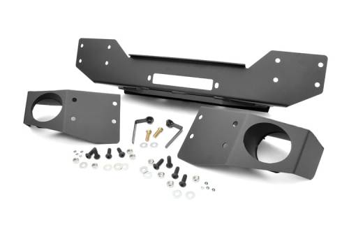 Rough Country - Rough Country Front Hybrid Stubby Bumper - Fog Mounts - Jeep Wrangler JK (07-18) - 1062