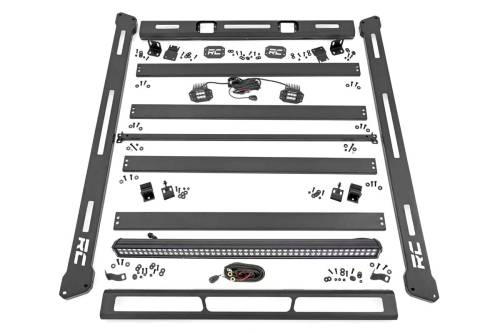 Rough Country - Rough Country Roof Rack - Black Series Lights - Jeep Wrangler 4xe (21-23)/Wrangler JL (18-23) - 10622