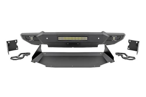 Rough Country - Rough Country Front Bumper w/Skid Plate & Tow Hooks - Ram 1500 (19-23) - 10808ATH