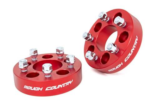 Rough Country - Rough Country 1.5 Inch Wheel Spacers- 5x4.5 - Red - Jeep Cherokee XJ/Comanche MJ/Wrangler TJ - 1090RED