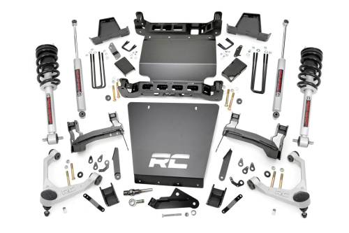 Rough Country - Rough Country 7 Inch Stamped Steel LCA Lift Kit - Forged UCA - Bracket - N3 Struts - Chevy/GMC 1500 (16-18) - 11633