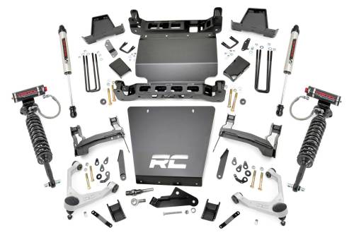 Rough Country - Rough Country 7 Inch Stamped Steel LCA Lift Kit - Forged UCA - Bracket - Vertex/V2 Shks - Chevy/GMC 1500 (16-18) - 11657