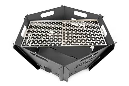 Rough Country - Rough Country Overland Collapsible Fire Pit Stainless Steel Grill Grate - 117517