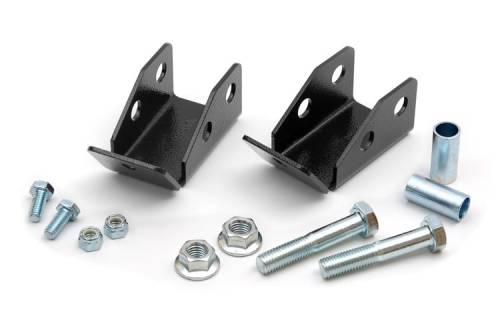 Rough Country - Rough Country Shock Relocation Brackets - Rear - Jeep Wrangler TJ 4WD (1997-2006) - 1185