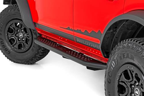 Rough Country - Rough Country OV2 Running Boards - Side Step Bars - 4-Door - Ford Bronco 4WD (2021-2024) - 14007