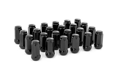 Rough Country - Rough Country M14 x 1.5 Lug Nut Set of 24 Black Closed - 141524CBLK