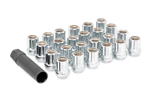 Rough Country - Rough Country M14 x 1.5 Lug Nut Set of 24 - Chrome - Open End - 141524CHOE