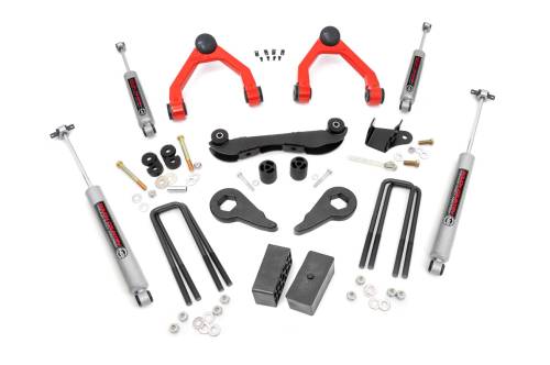 Rough Country - Rough Country 2-3 Inch Lift Kit - Rear Blocks - Chevy/GMC C1500/K1500 Truck/SUV (88-99) - 16530RED