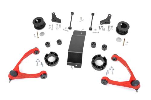 Rough Country - Rough Country 3.5 Inch Lift Kit - Forged UCAs - Chevy/GMC SUV 1500 2WD/4WD (07-20) - 19331RED