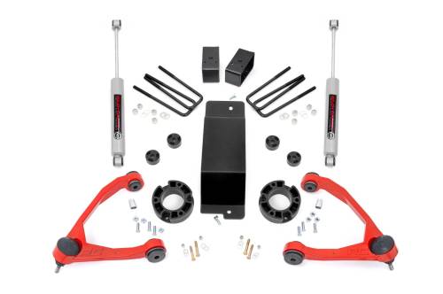 Rough Country - Rough Country 3.5 Inch Lift Kit - Alum/Cast Steel - Chevy/GMC 1500 (07-16) - 19431ARED