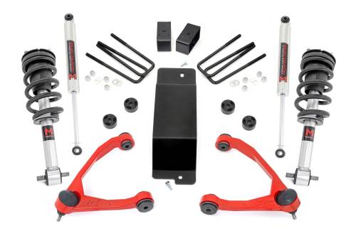 Rough Country - Rough Country 3.5 Inch Lift Kit - Forged UCA - M1 Strut - - Chevy/GMC 1500 (14-16) - 19440RED