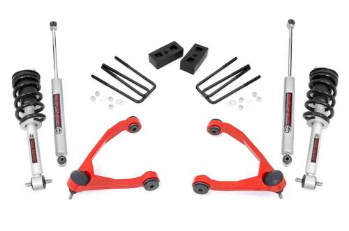 Rough Country - Rough Country 3.5 Inch Lift Kit - Cast Steel - N3 Strut - Chevy/GMC 1500 (14-16) - 198.23RED