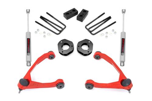 Rough Country - Rough Country 3.5" Lift Kit - Forged UCA - Cast Steel - Chevy/GMC 1500 (07-16) - 19831RED