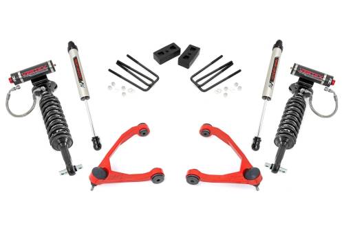 Rough Country - Rough Country 3.5" Lift Kit - Forged UCA - Cast Steel - Vertex/V2 - Chevy/GMC 1500 (07-13) - 19857RED