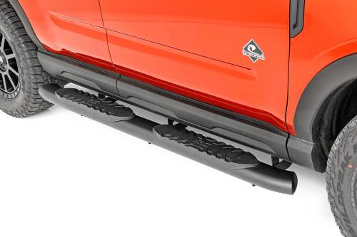 Rough Country - Rough Country Oval Nerf Steps - Black - Ford Bronco Sport 4WD (2021-2023) - 21006