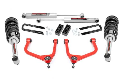 Rough Country - Rough Country 3.5 Inch Lift Kit - N3 Struts - GMC Sierra 1500 2WD/4WD (2019-2024) - 22631RED