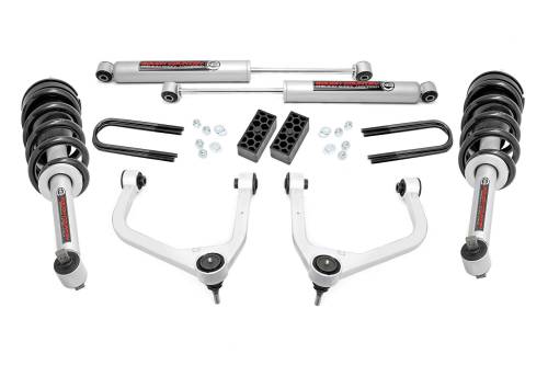 Rough Country - Rough Country 3.5 Inch Lift Kit - N3 Struts - Rear Mono Leaf - Chevy Silverado 1500 2WD/4WD (22-23) - 28231