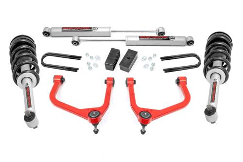 Rough Country - Rough Country 3.5 Inch Lift Kit - Mono Leaf Rear - N3 Struts - GMC Sierra 1500 (19-24) - 28831RED