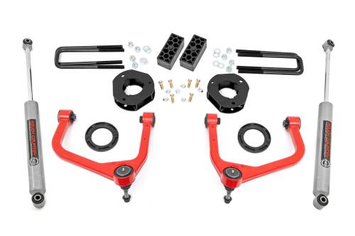 Rough Country - Rough Country 3.5 Inch Lift Kit - Chevy Silverado 1500 2WD/4WD (2019-2024) - 29531RED