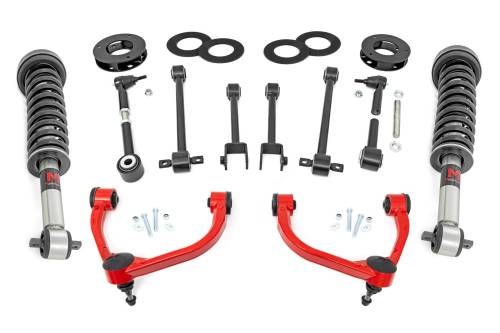 Rough Country - Rough Country 3 Inch Lift Kit - UCA - M1 Struts - Ford Expedition 4WD (2018-2023) - 40240RED