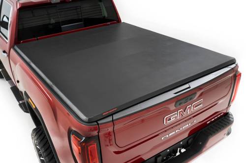 Rough Country - Rough Country Bed Cover - Tri Fold - Soft - 6'9" Bed - Chevy/GMC 2500HD/3500HD (20-24) - 41120690