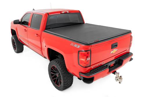 Rough Country - Rough Country Bed Cover - Tri Fold - Soft - 5'9" Bed - Chevy/GMC 1500 (14-18) - 41214550