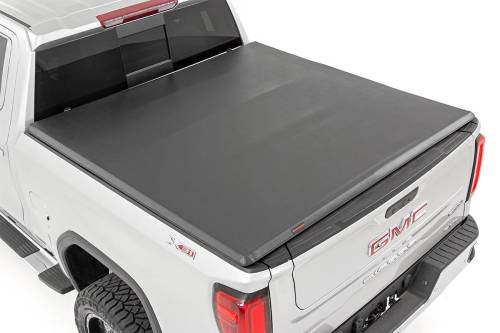 Rough Country - Rough Country Bed Cover - Tri Fold - Soft - 5'10" Bed - Chevy/GMC 1500 (19-24) - 41308550