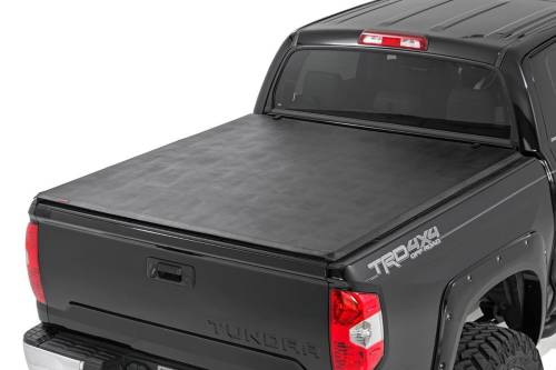 Rough Country - Rough Country Bed Cover - Tri Fold - Soft - 5'7" Bed - No OE Rail - Toyota Tundra (07-23) - 41419550