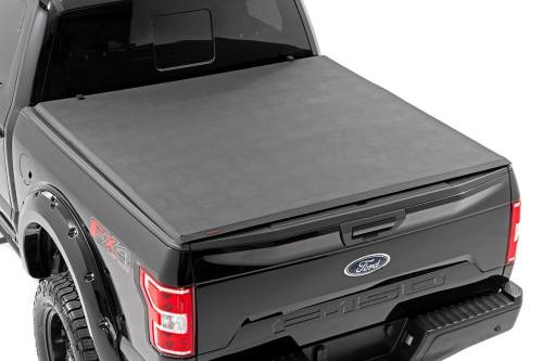 Rough Country - Rough Country Bed Cover - Tri Fold - Soft - 5'7" Bed - Ford F-150 2WD/4WD (01-03) - 41501550