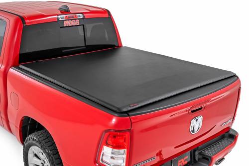 Rough Country - Rough Country Soft Roll Up Bed Cover - 6'4" Bed - No Rambox - Ram 1500 (09-18)/2500 (10-23) - 42319640