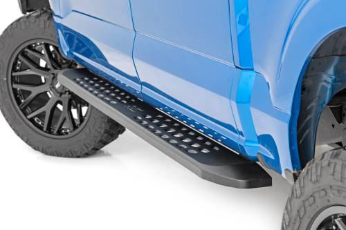 Rough Country - Rough Country Raptor Style Running Board - Crew Cab - Black - Ford F-150 (15-23)/F-150 Lightning (2022) - 44005