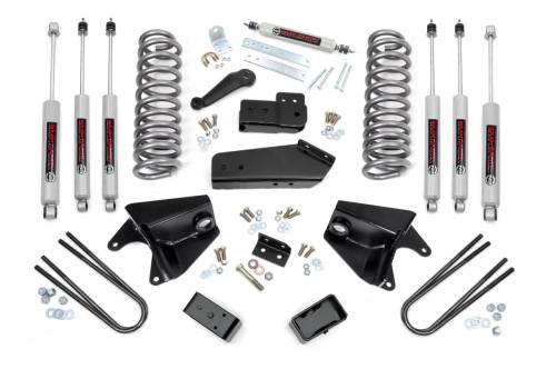 Rough Country - Rough Country 4 Inch Lift Kit - Quad Front Shocks - Rear Blocks - Ford Bronco (80-96) - 465B33