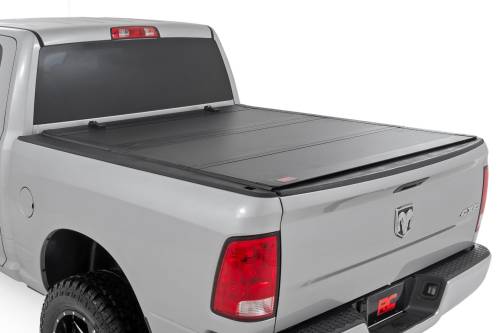 Rough Country - Rough Country Hard Tri-Fold Flip Up Bed Cover - 6'4" Bed - Ram 1500 (10-18)/2500 (10-23) - 49318650