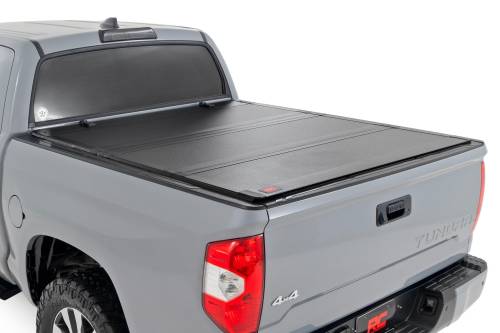 Rough Country - Rough Country Hard Tri-Fold Flip Up Bed Cover - 5'7" Bed - Toyota Tundra (07-21) - 49414551