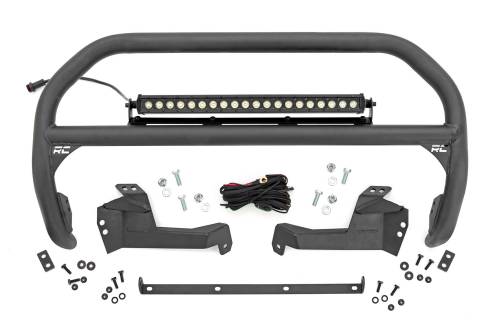 Rough Country - Rough Country Nudge Bar - 20 Inch Black Single Row LED - Ford Bronco Sport (21-23) - 51041