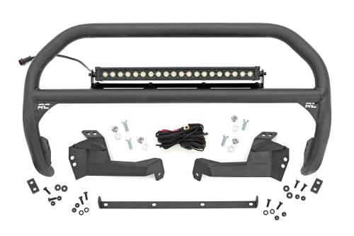 Rough Country - Rough Country Nudge Bar - 20 Inch BLK DRL Single Row LED - Ford Bronco Sport (21-23) - 51042